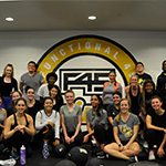 RWC Students inside the F45 Group Exercise Studio.