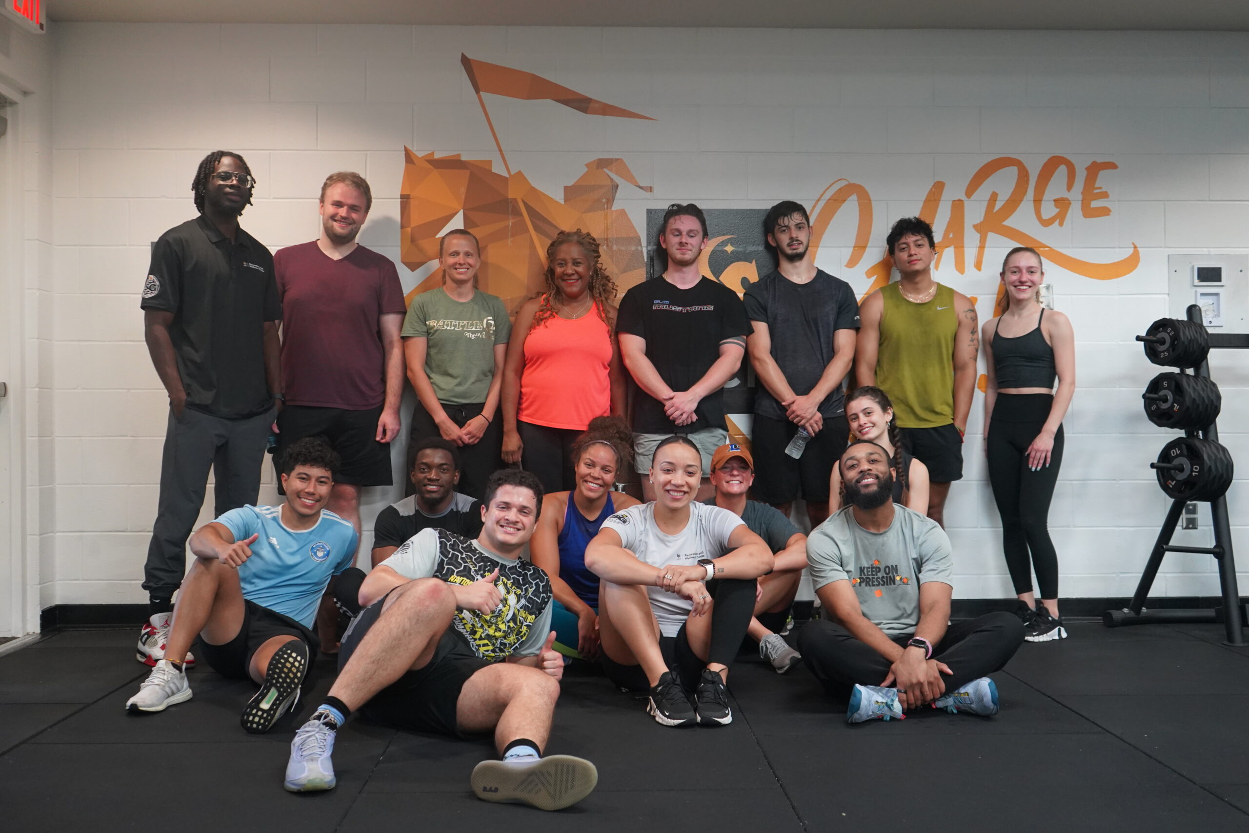 RWC staff & students posing for a group picture of the KnightFit trial